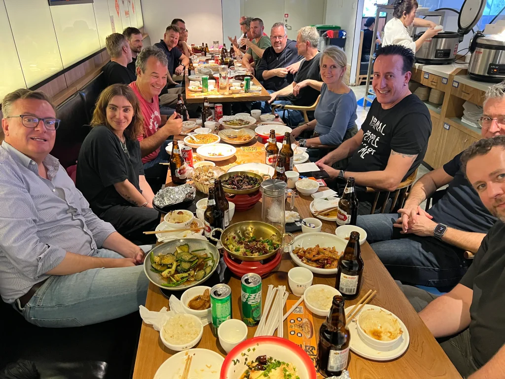 Picture of the group at lunch during the K5 X-Pedition to China