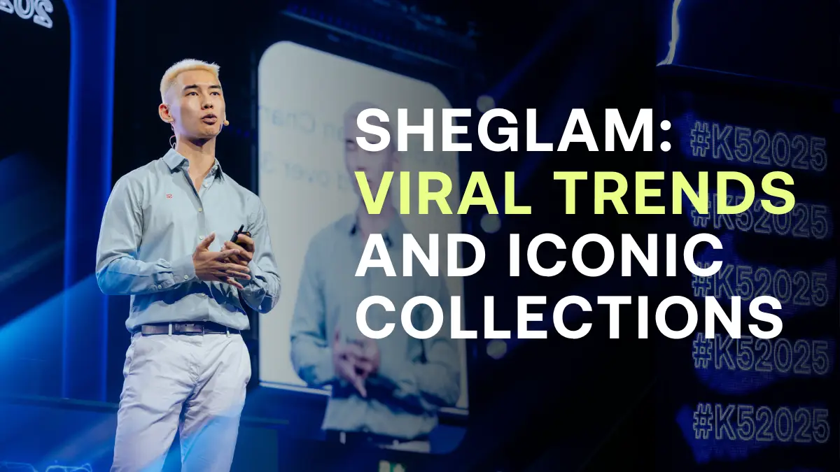 Kenneth Liu auf der K5 Konferenz B&uuml;hne pr&auml;sentiert Strategien von SHEGLAM zu viralen Trends und ikonischen Beauty-Kollektionen.