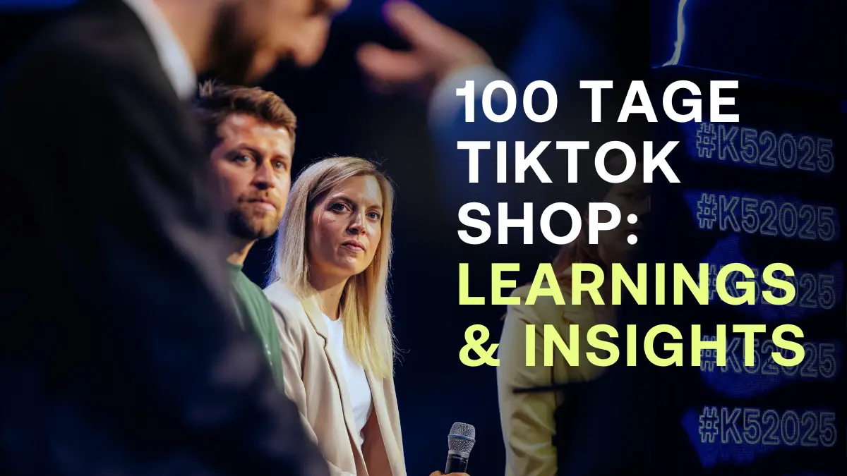 Paneldiskussion mit mehreren Speakern, die Learnings und Insights aus 100 Tagen TikTok Shop vorstellen auf der K5 Konferenz
